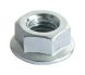 M6 - Flange Nut Hexagon DIN 6923 Serrated Grade 8 - BZP - Pack of 100