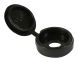No6-No8 - Hinged Woodscrew Cover Cap - Black - Pack of 100