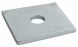 8mm Round Hole 40mm x 40mm x 3mm - Square Plate Washer BS 3410 - BZP - Pack of 25