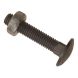 M6 x 20mm - Coach Bolt with Nut Grade 4.6 BS 4933 - Self Colour - Pack of 15