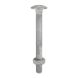 M10 x 75mm - Coach Bolt with Nut Grade 4.6 DIN 603 - Galvanised - Pack of 25