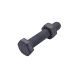M8 x 40mm - Hexagon Set Screw DIN 933 Grade 8.8 Complete With Nuts - Galvanised - Pack of 18
