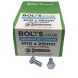M10 x 20mm - Hexagon Set Screw DIN 933 Grade 8.8 - BZP - Industry Pack of 1000