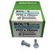 M10 x 25mm - Hexagon Set Screw DIN 933 Grade 8.8 - BZP - Industry Pack of 1000