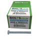 M10 x 100mm - Hexagon Set Screw DIN 933 Grade 8.8 - BZP - Industry Pack of 1000