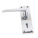 Locking Door Handle - Victorian - Chrome Plated - Pair