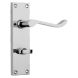 153mm x 40mm - Bathroom Scroll Door Handle - Victorian - Fire Rated - Satin Chrome - Pair