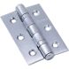 76mm x 51mm - Ball Bearing Fire Door Hinge Grade 7 - Satin Chrome - Pair
