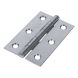 75mm x 50mm - Butt Hinge - Fixed Pin 1838 BZP - Pair