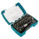 Makita D-74762-12 Bit Set and Handle - 32 Piece
