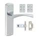 Latch Door Handle Pack - Zeta - Polished Chrome - Pair