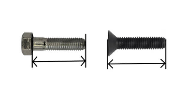 How is the Length of a Bolt or Set Screw Measured?