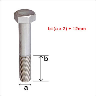 Bolts between 125mm and 200mm long
